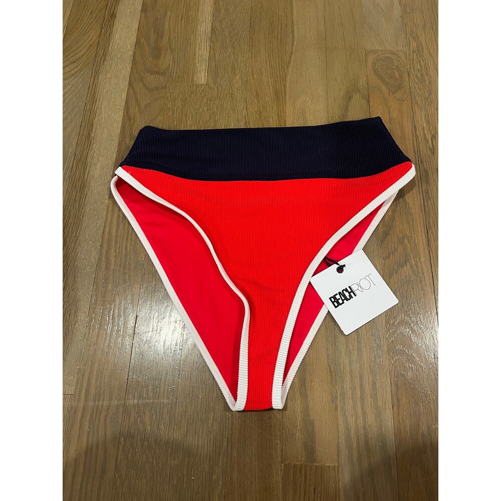 Beach Riot Red and Blue Bottoms in size Large